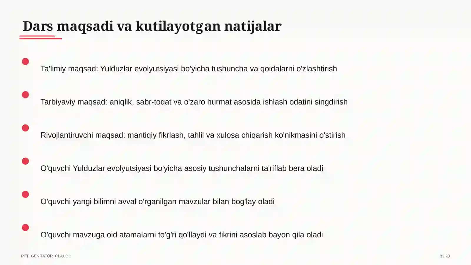 Yulduzlar evolyutsiyasi (11-sinf) 3
