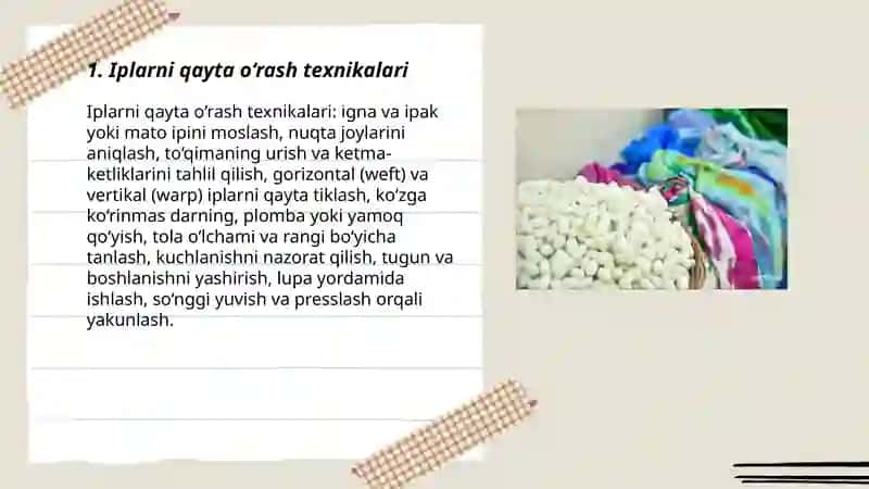 Iplarni qayta o‘rash 3