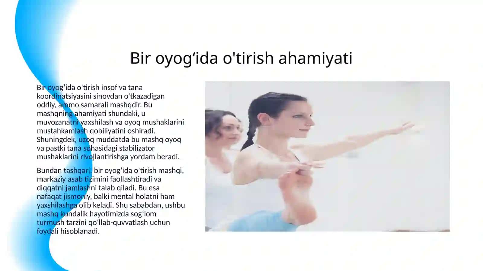 BIR DAQIQA DAVOMIDA BIR OYOQDA O’TIRIB TURISH 3