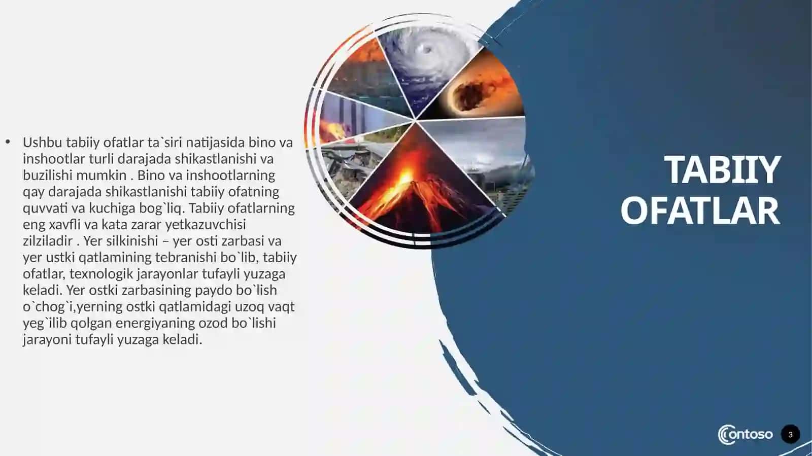 Geologik tabiiy ofatlar va ulardan himoyalanish 3