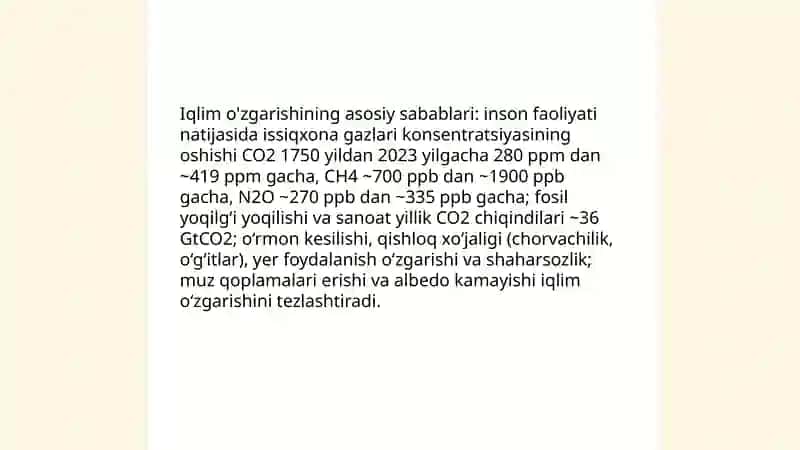 Iqlim o'zgarishi 3