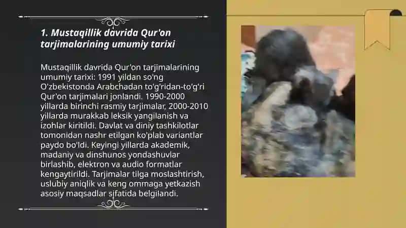 Mustaqillik yillarida Qur'onning o'zbek tiliga tarjima qilinishi va tafsilotlari 3