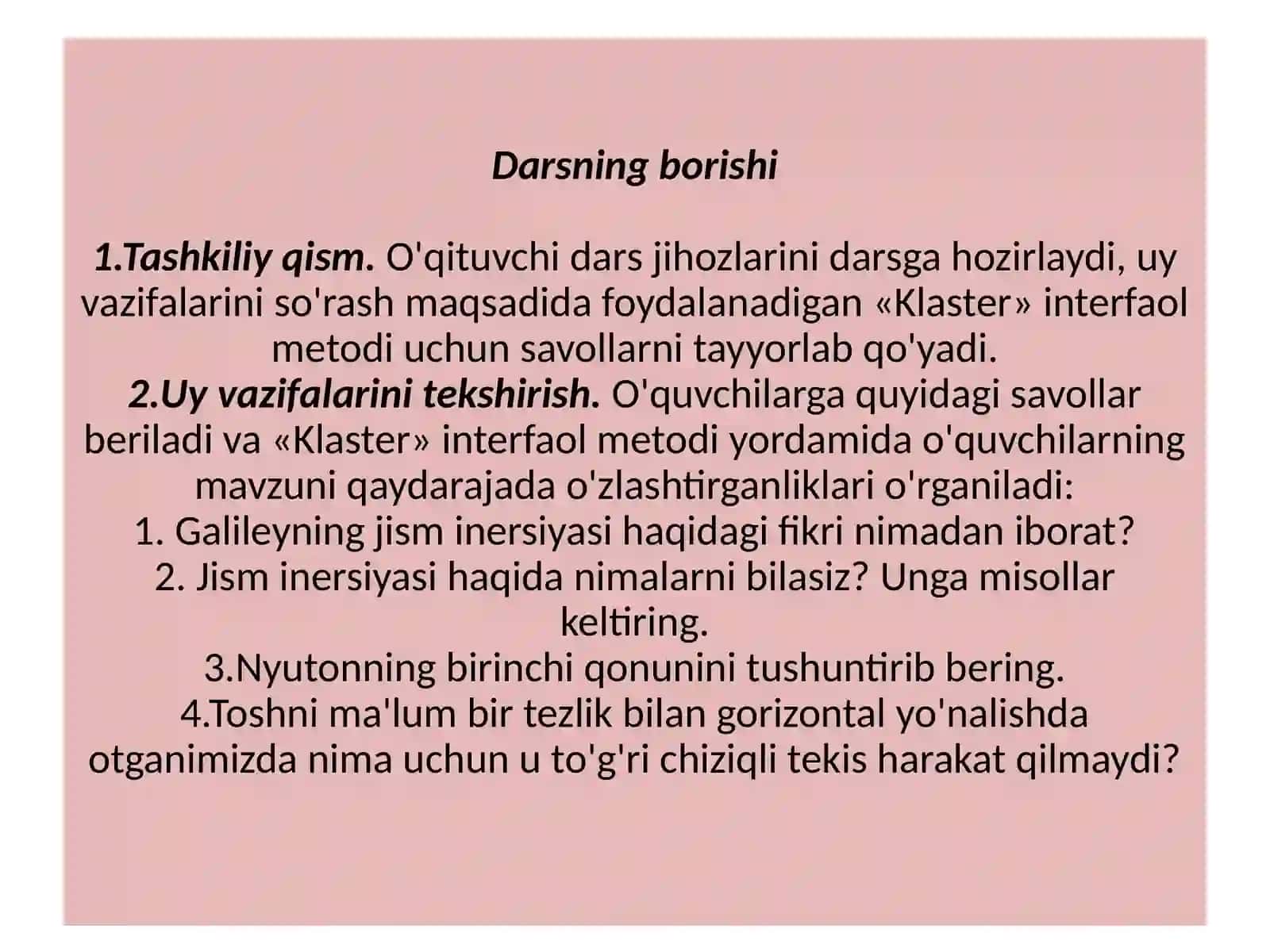 JISMLARNING O'ZARO TA'SIRI. KUCH 3