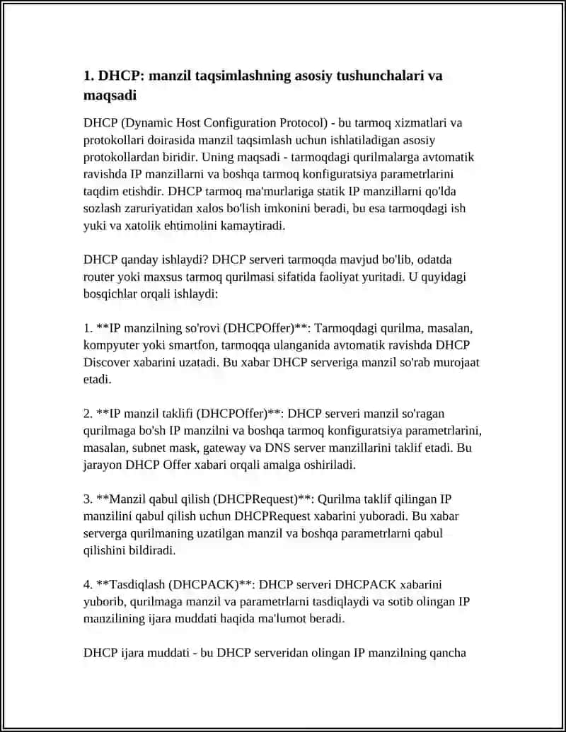 DHCP (Dynamic Host Configuration Protocol) 3