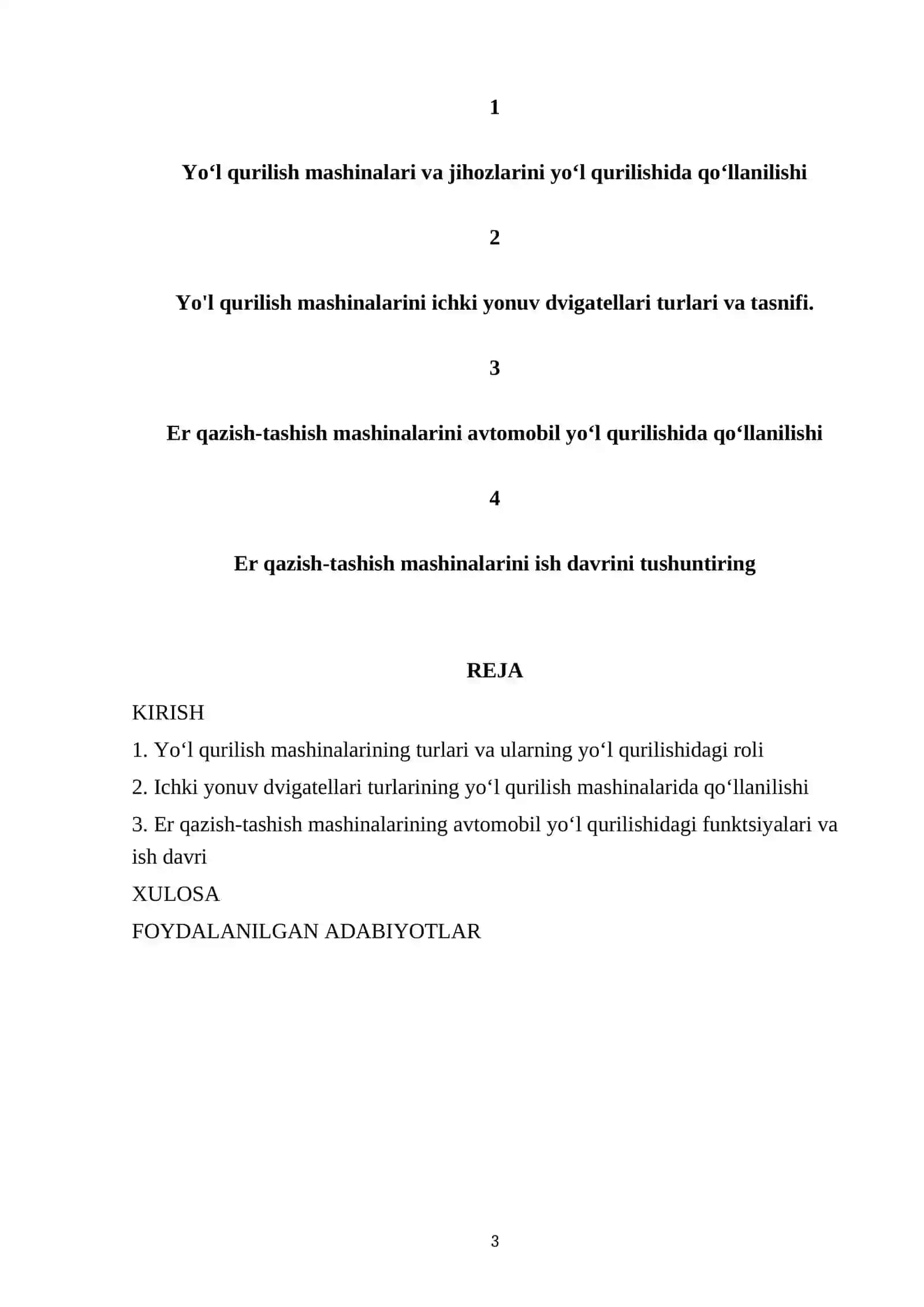 Yoʻl qurilish mashinalari va jihozlarini yoʻl qurilishida qoʻllanilishi 3