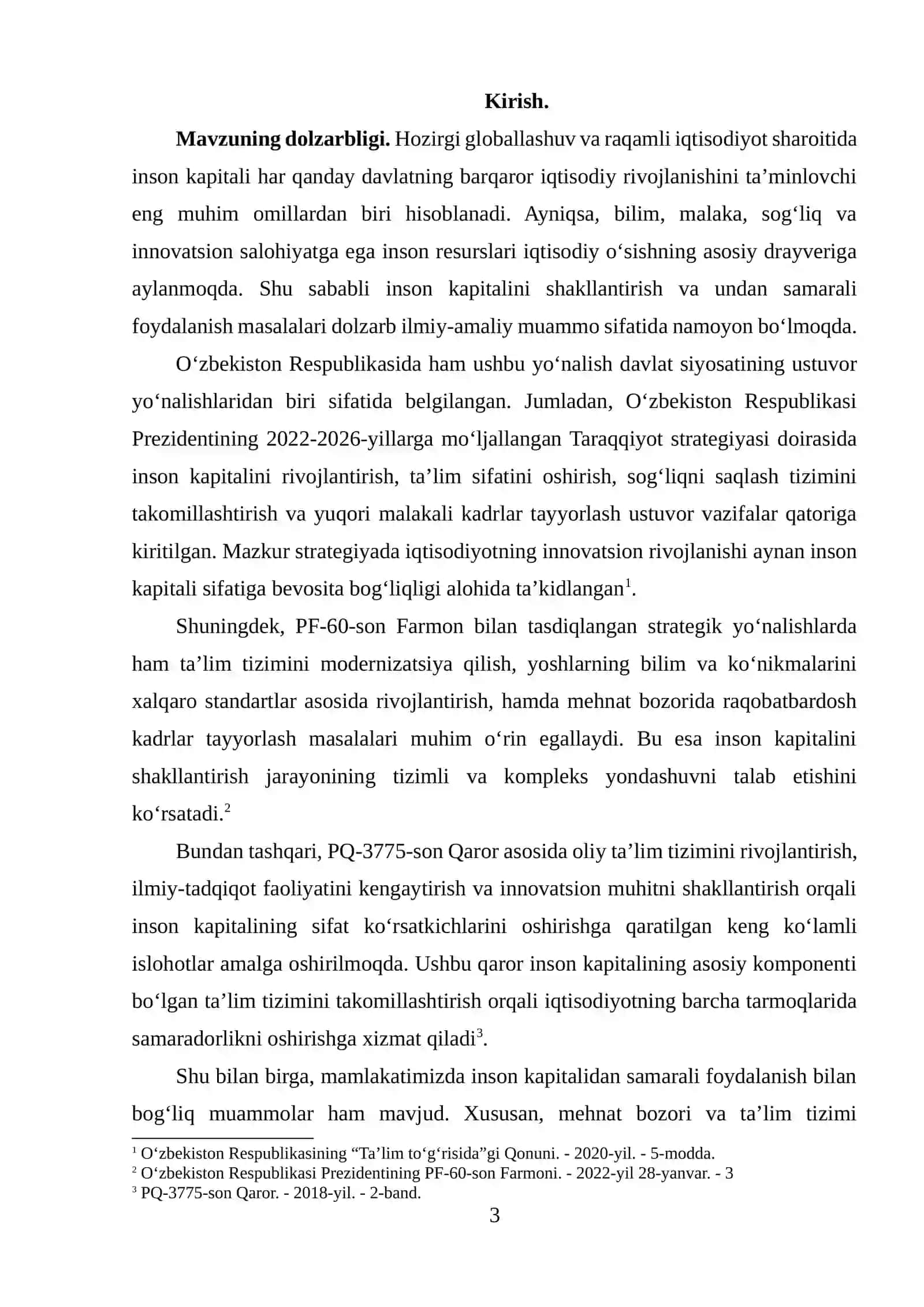 Inson kapitalini shakllantirish va undan foydalanish muammolari 3