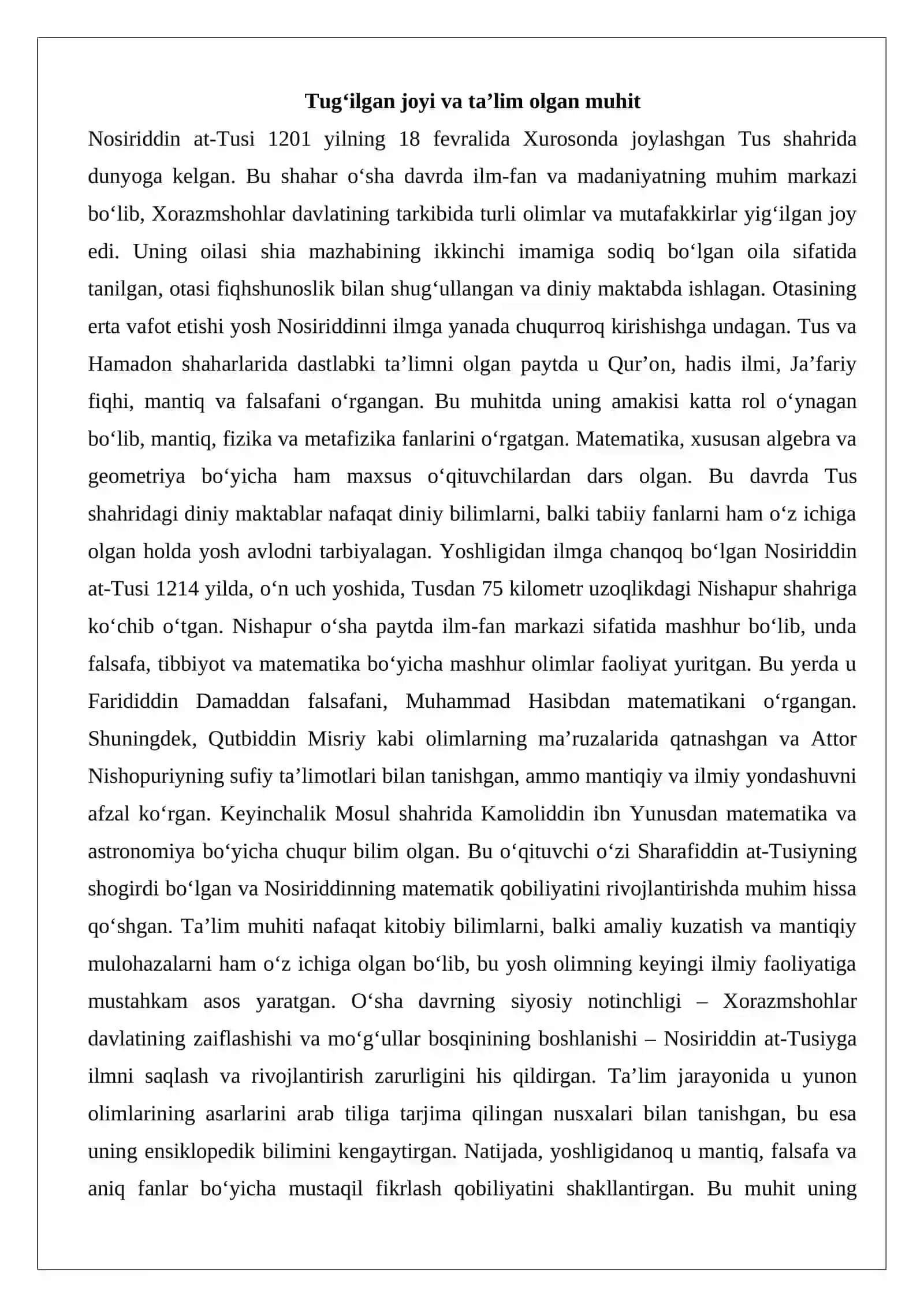 Nosiriddin at-Tusiy (1201–1274) 3
