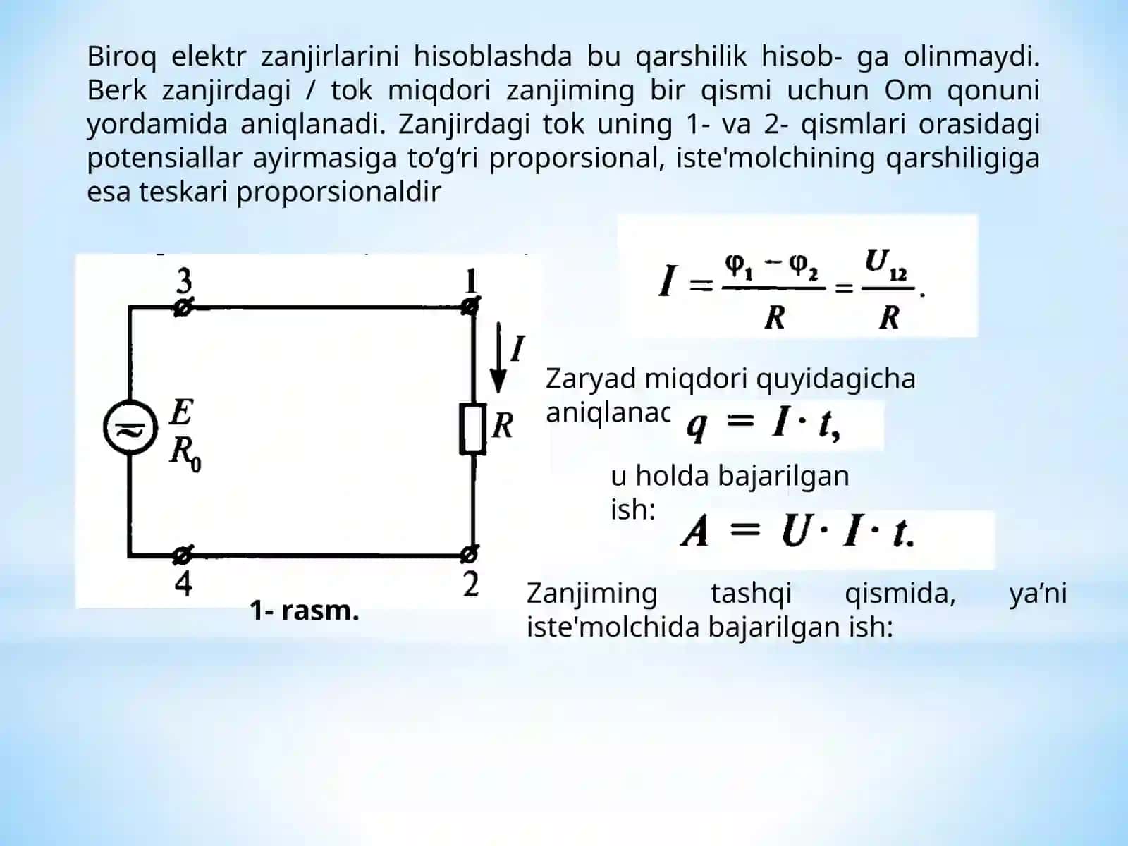 Elektr zanjirlari va ularni tavsiflovchi kattaliklar 3