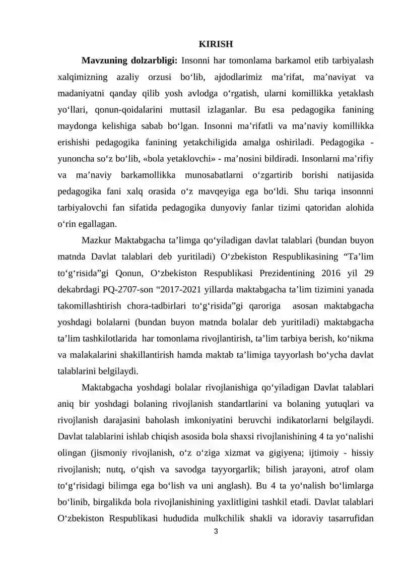 BIR YOSHGACHA BOʻLGAN BOLALARNING RIVOJLANISHI VA UNGA QOʻYILGAN PEDAGOGIK TALABLAR 3