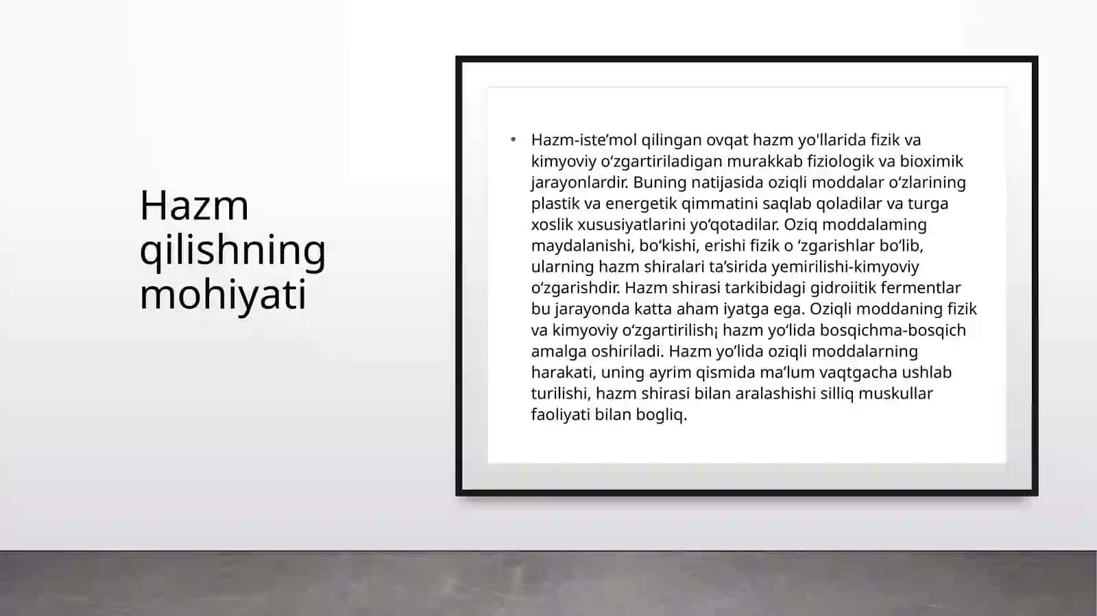 hazm tizimi faoliyatini o’rganish usullari. og’iz bo’shlig’I va me’dada ovqat hazm bo’lishi 3