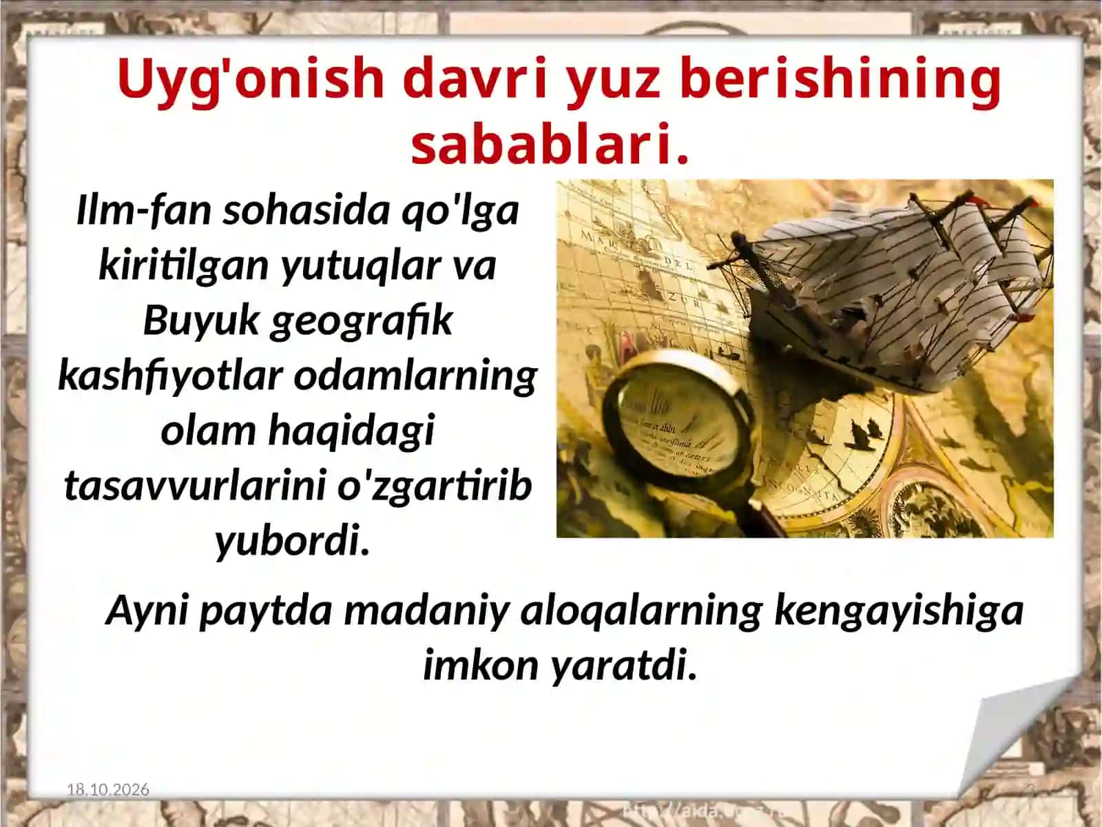 8-sinf Jahon tarixi darsligi asosida 9-mavzu 3