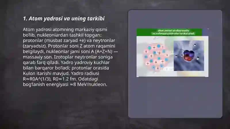 Atomlarning yadroviy tuzilishi 3