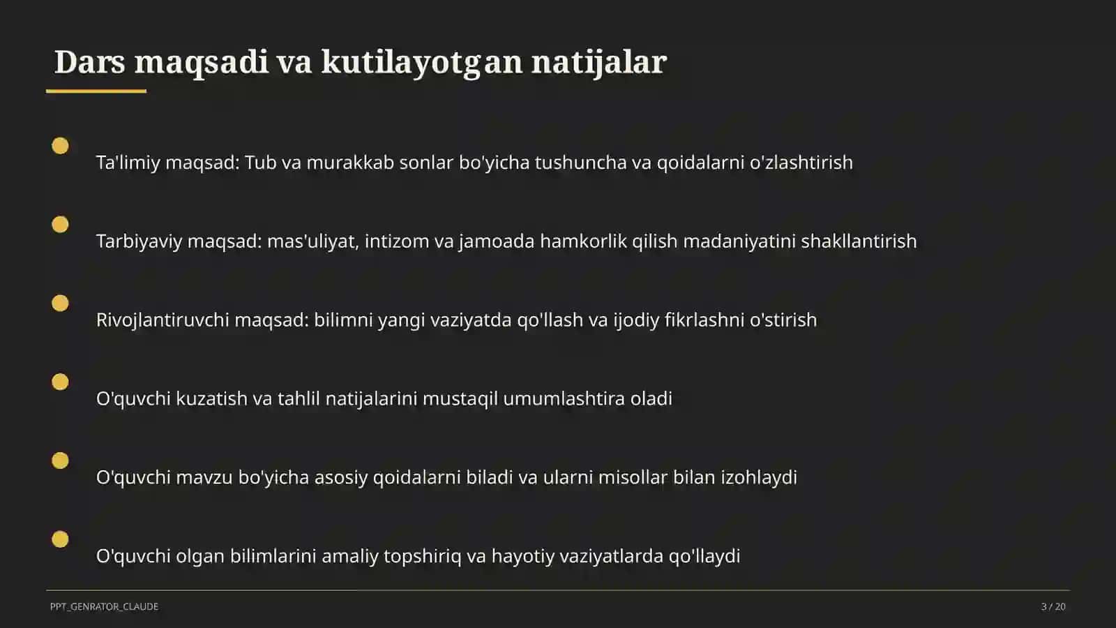 Tub va murakkab sonlar (5-sinf) 3