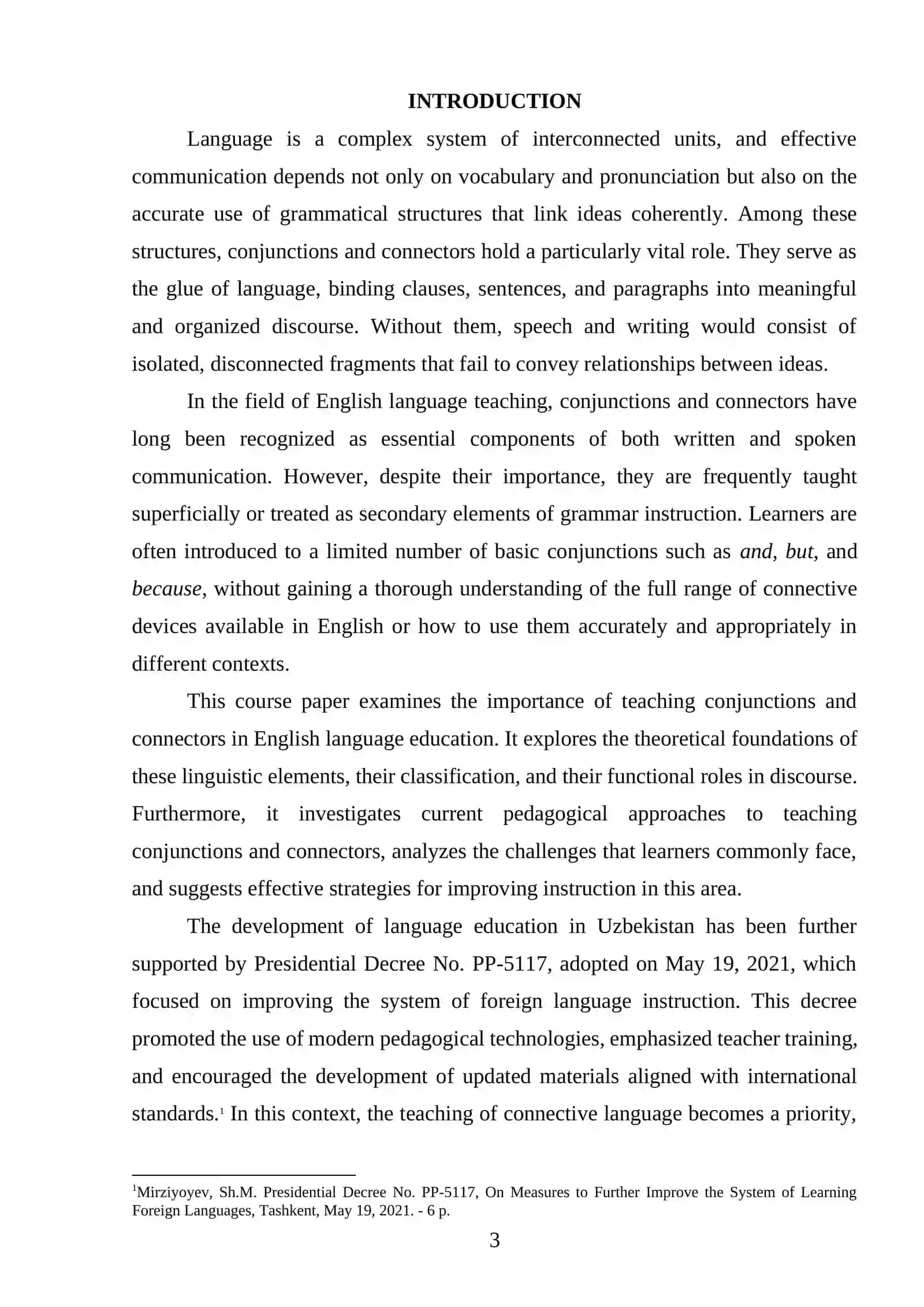 Course Paper on Teaching Conjunctions and Connectors 3