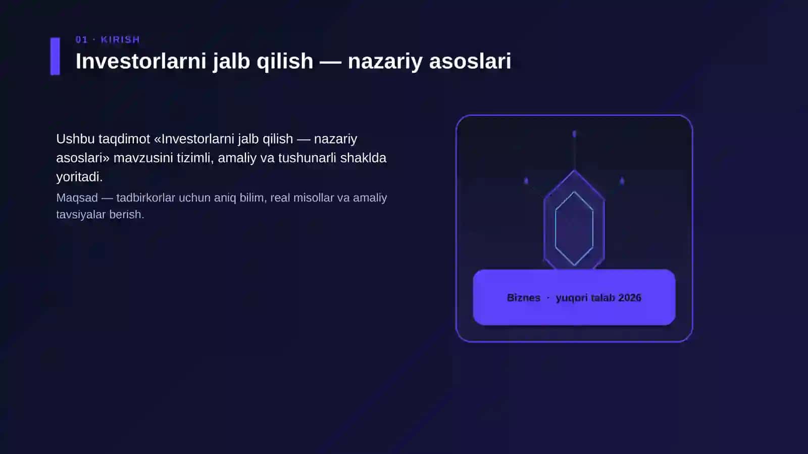 Investorlarni jalb qilish — nazariy asoslari 3