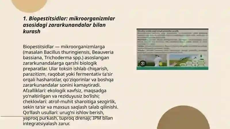 Mikroorganizmlarning qishloq xo‘jaligida, o‘simliklarini himoya qilishda qo‘llanilishi 3