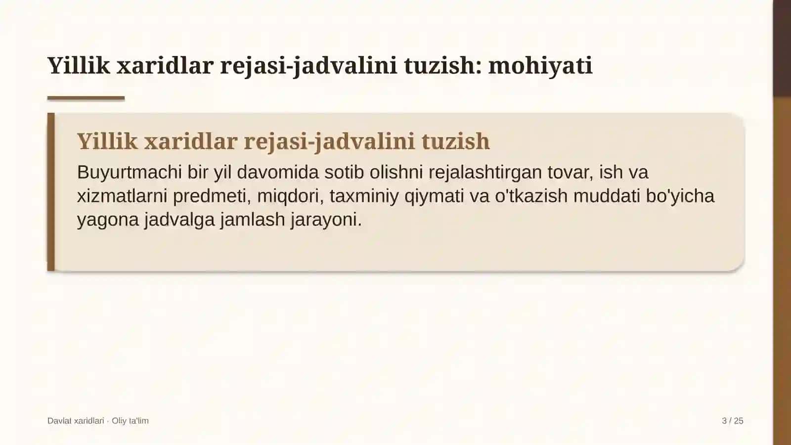 oliy majlis palatalarida yillik xaridlar rejasi jadvalini tuzish 8168 3