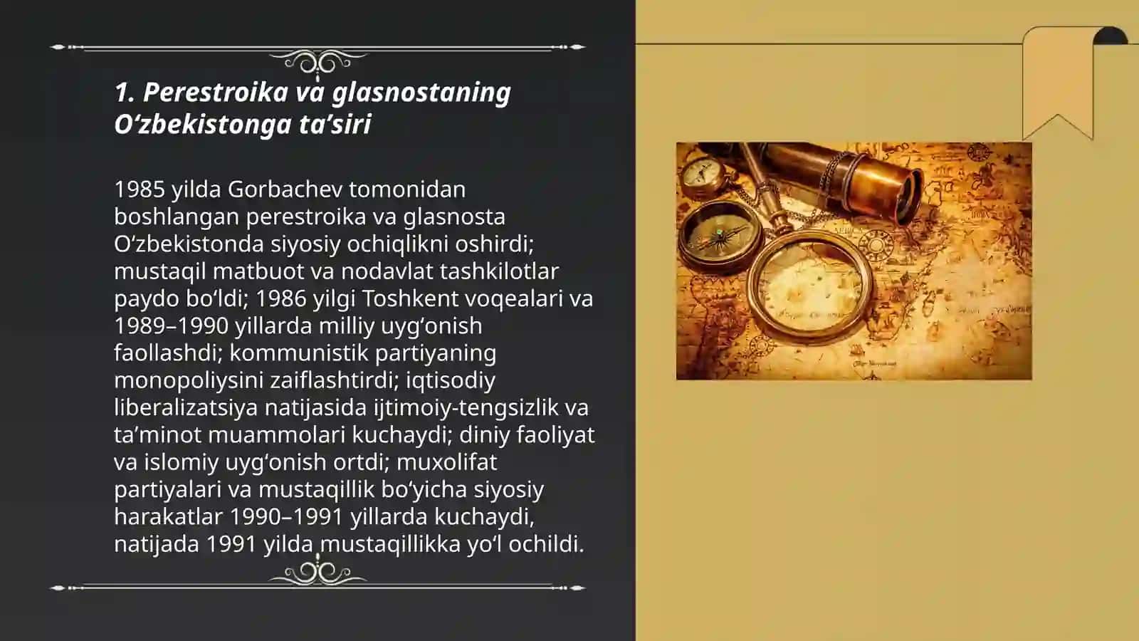 Mustaqillikka erishish arafasida Oʻzbekistondagi ijtimoiy siyosiy jarayonlar 3