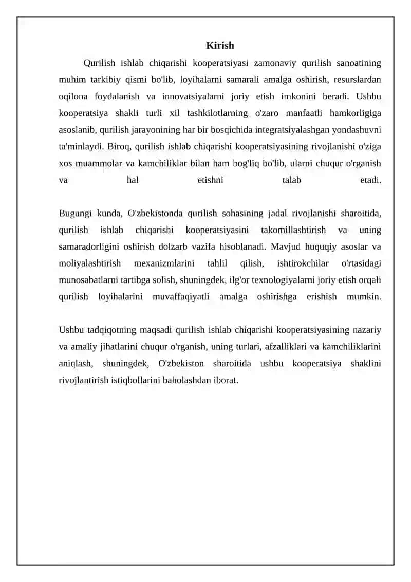 Qurilish ishlab chiqarishi kooperatsiyasi 3