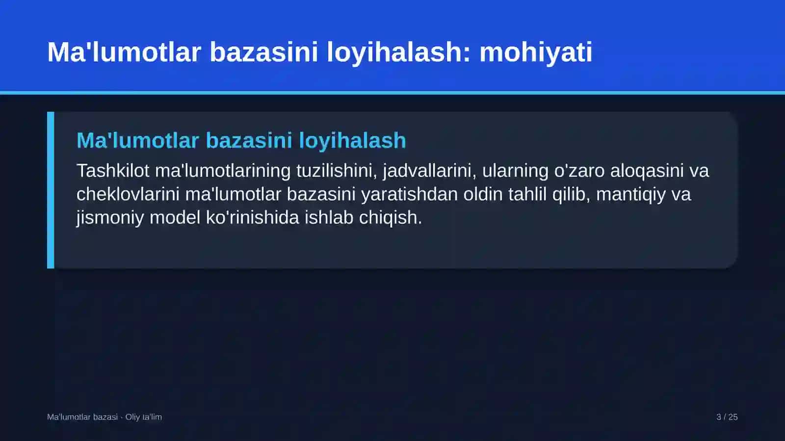 neft gaz sanoatida ma'lumotlar bazasini loyihalash 8870 3