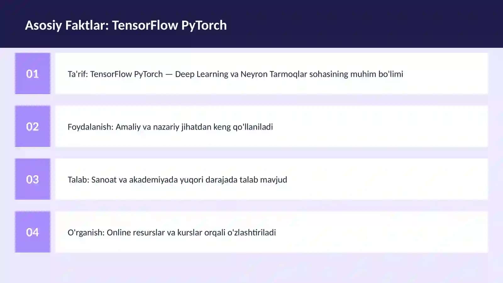 TensorFlow PyTorch 3