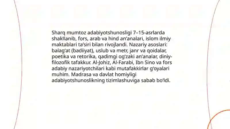 Sharq mumtoz adabiyotshunosligi tarixi 3