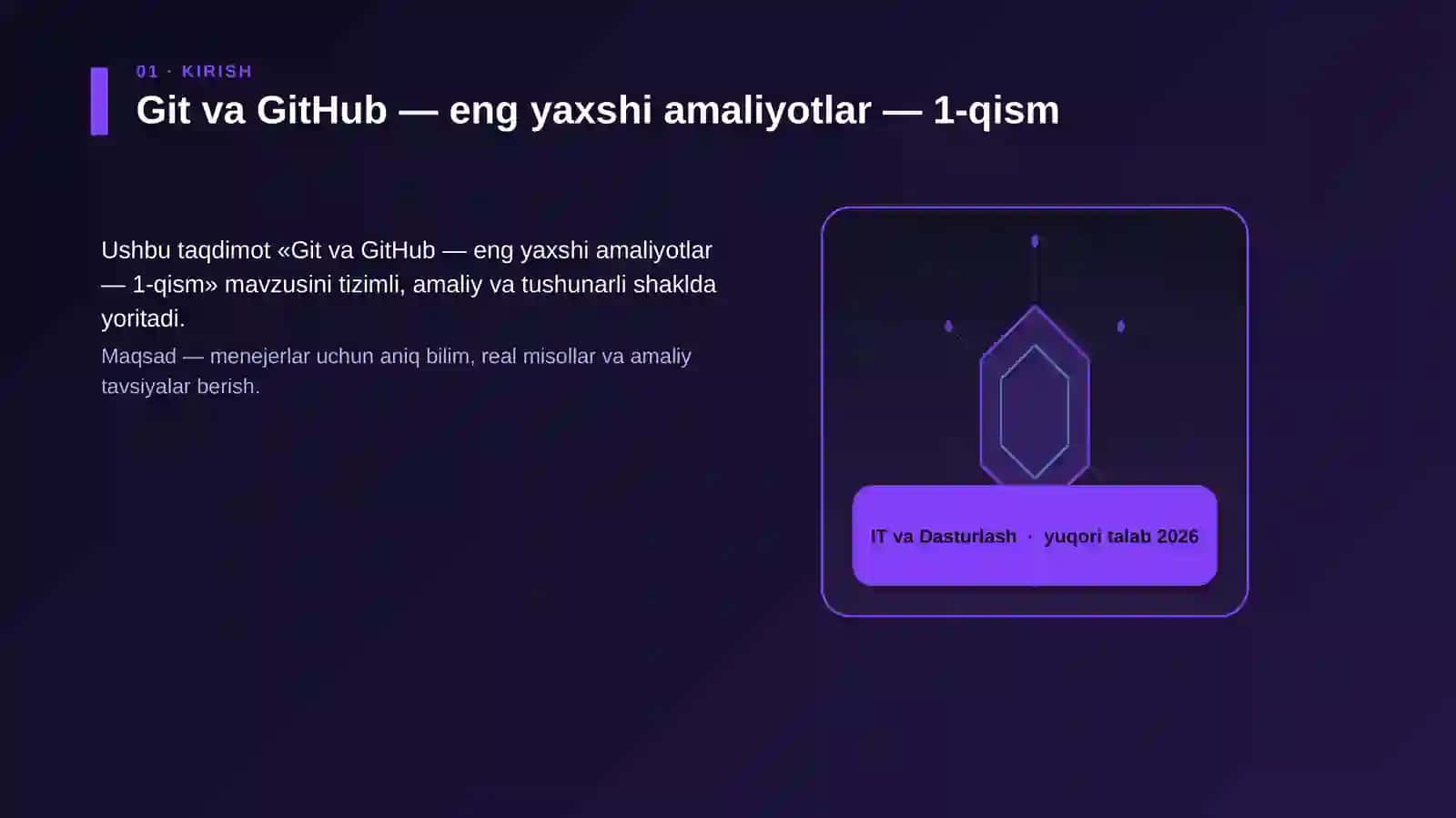 Git va GitHub — eng yaxshi amaliyotlar — 1-qism 3