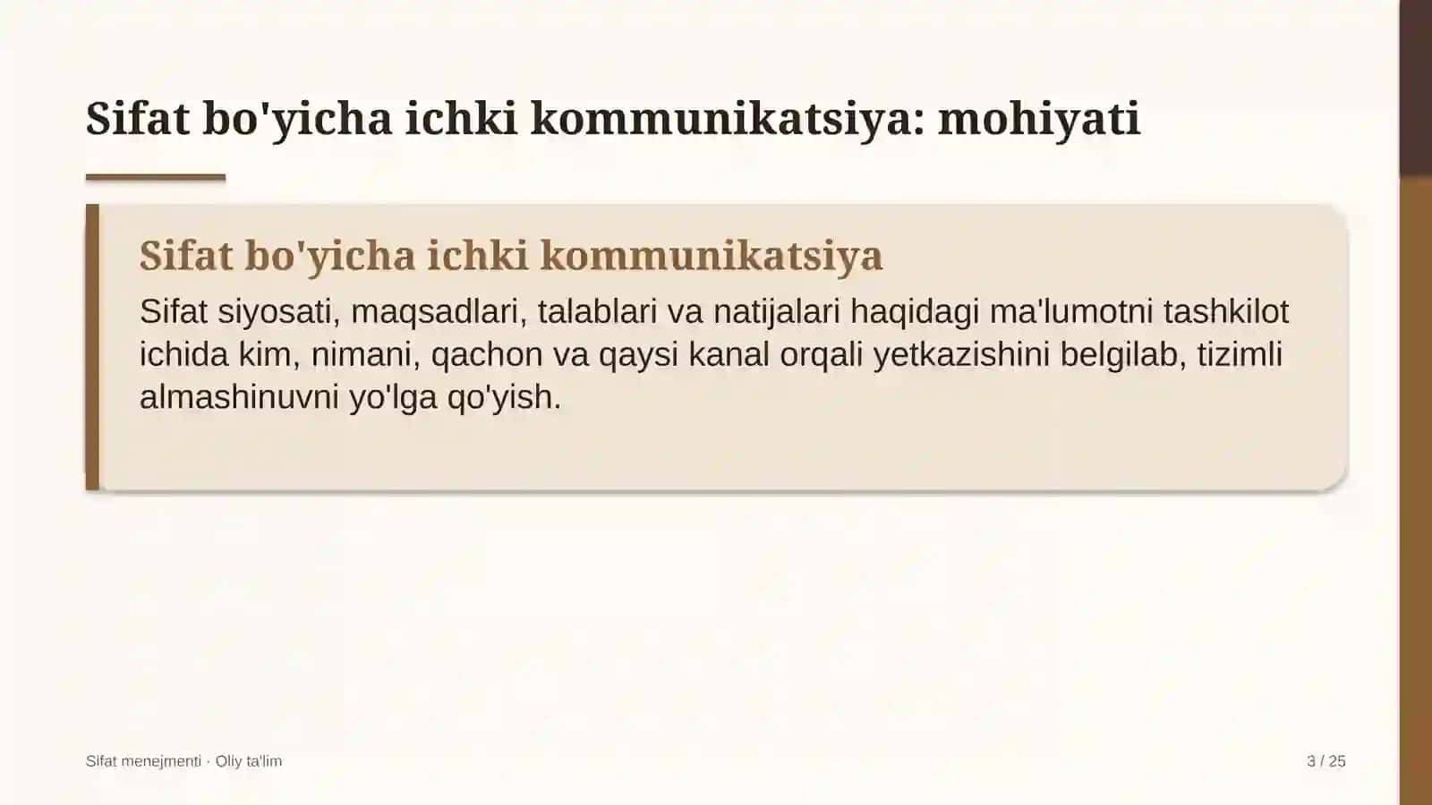 advokatlik tuzilmalarida sifat bo'yicha ichki kommunikatsiyalarni yo'lga qo'yish 4678 3