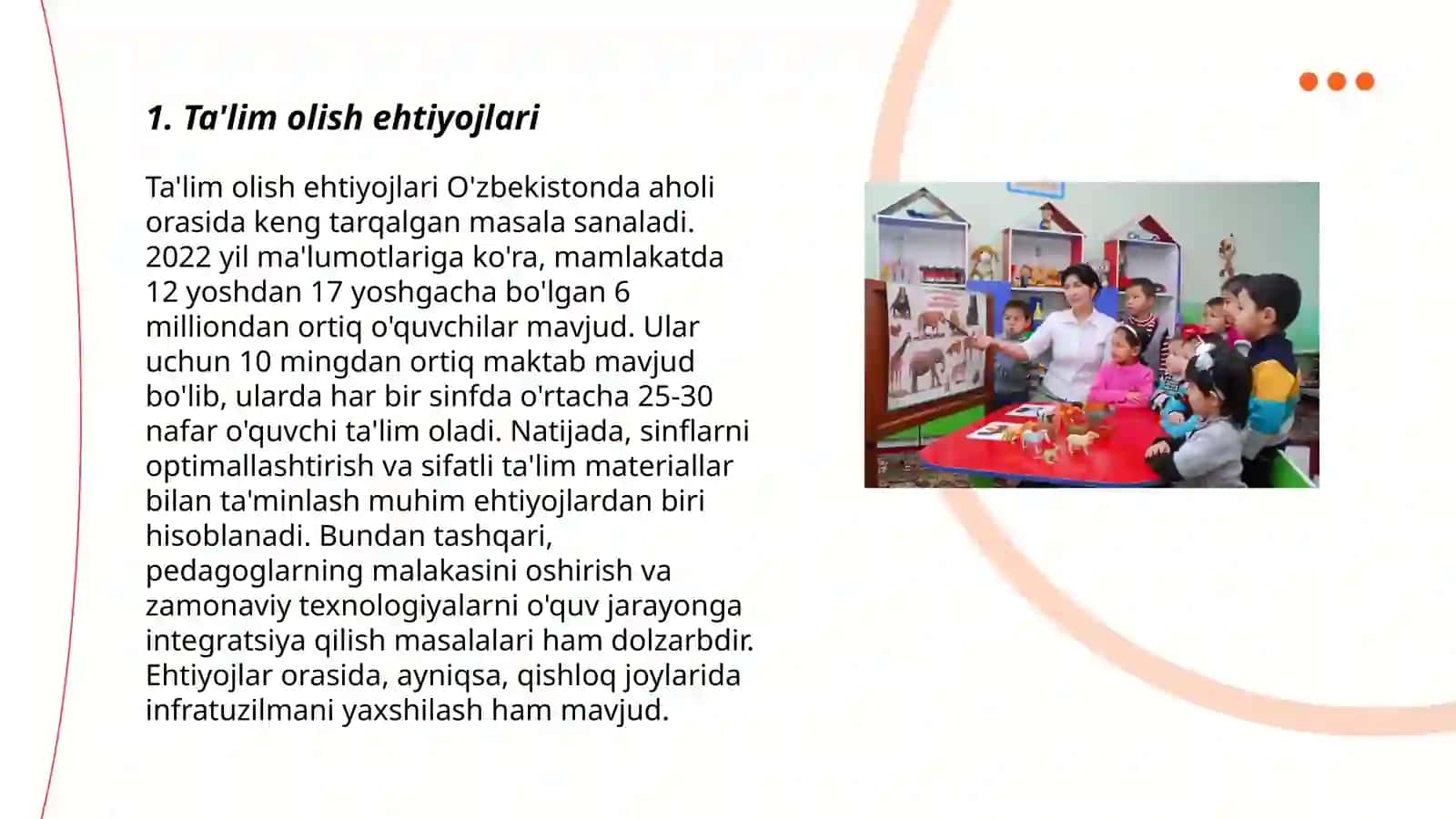 Ta'lim olish ehtiyojlari 3