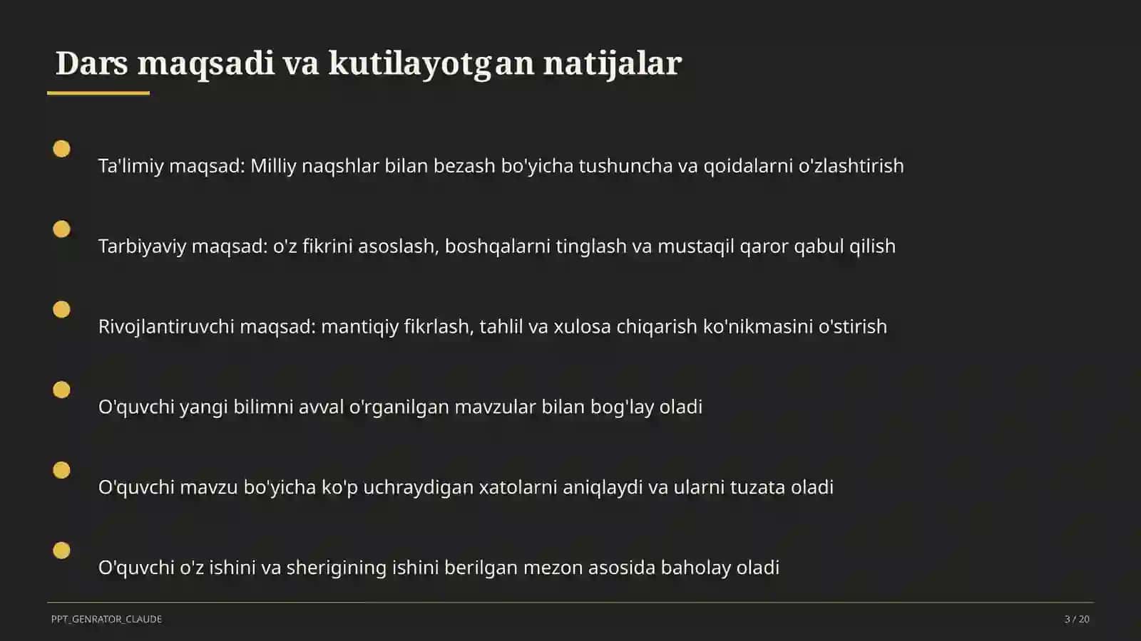 Milliy naqshlar bilan bezash (3-sinf) 3