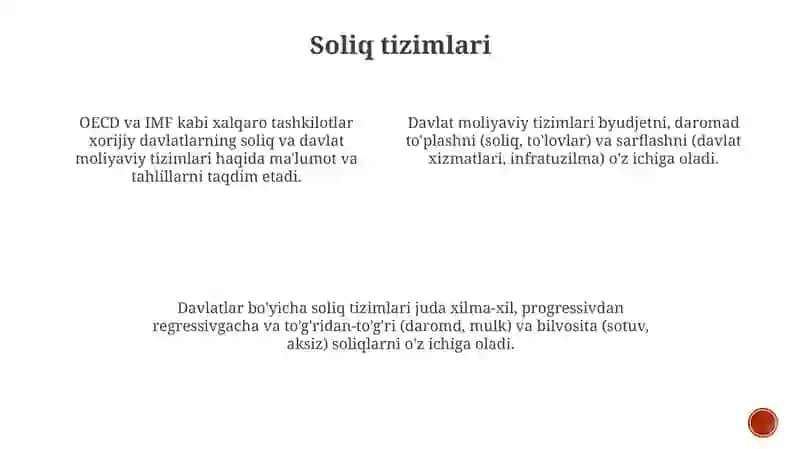 Davlat moliyaviy tizimlari 3