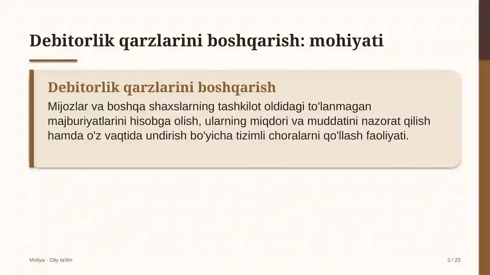 Axborot agentliklarida debitorlik qarzlarini boshqarish 3