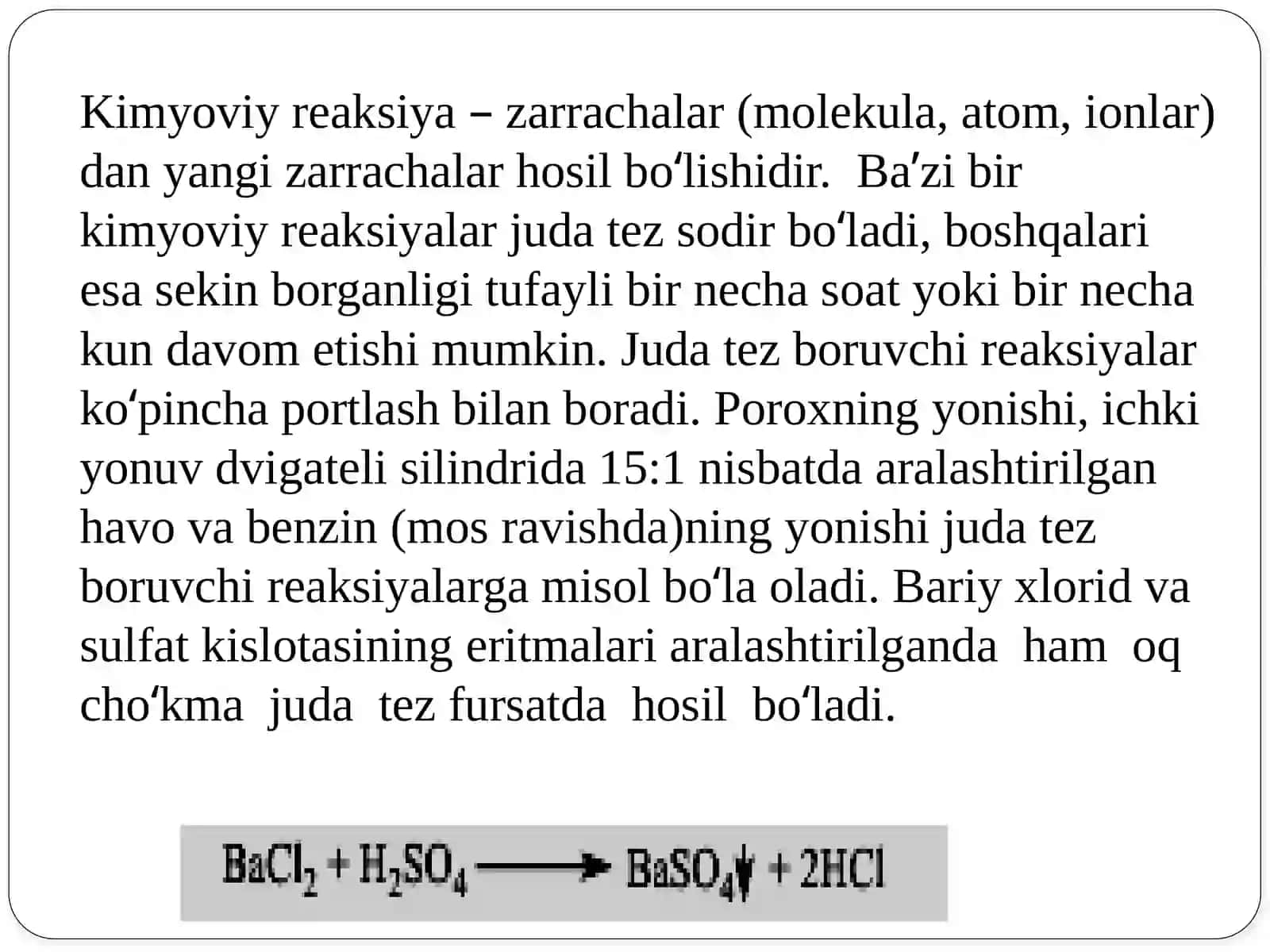 Reaksiya  tezligi  va  unga  ta’sir  etuvchi  omillar 3