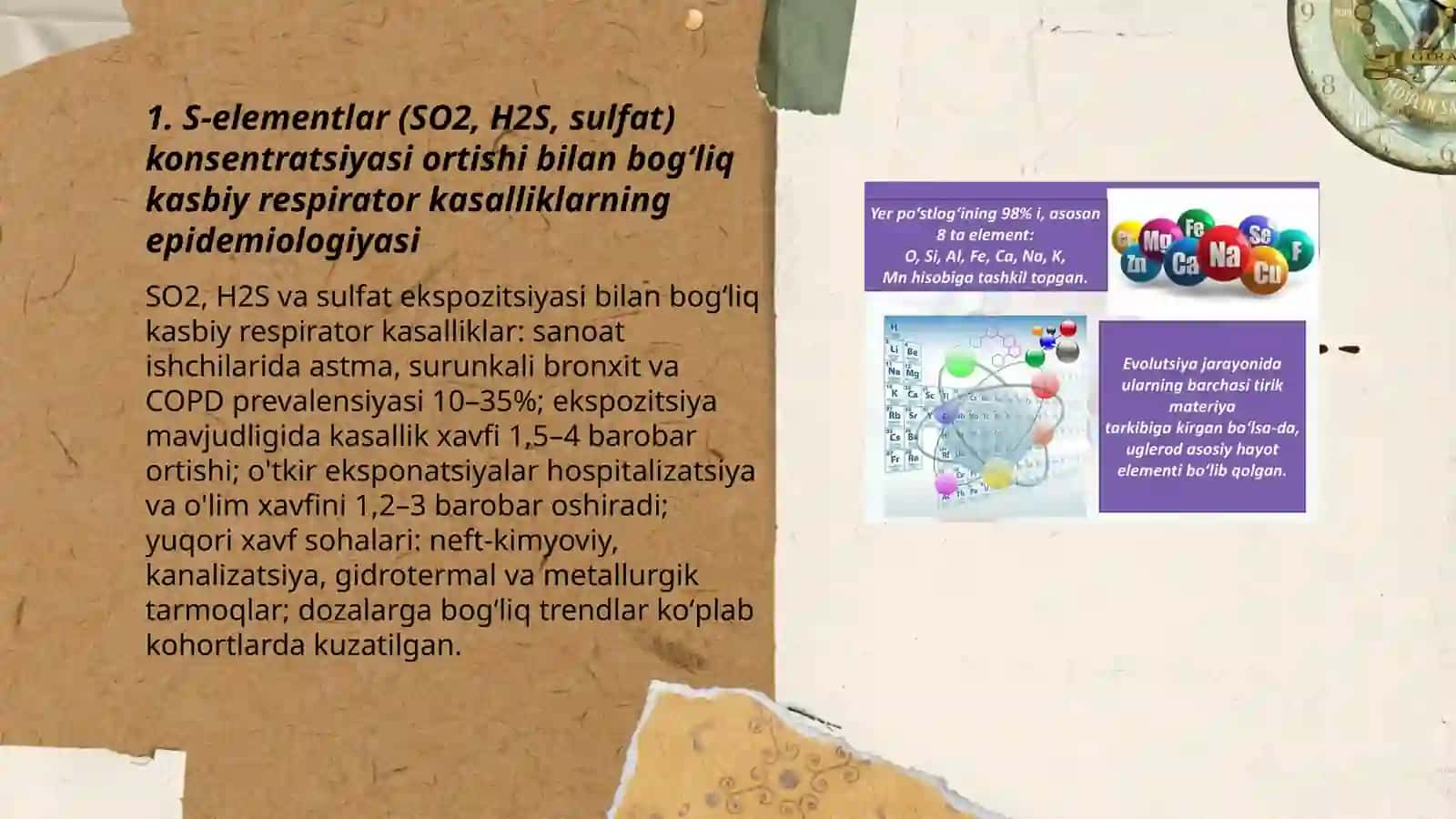 S-elementlar konsentratsiyasi oʻzgarishi bilan boğliq boʻlgan endemik va kasb kasalliklari 3