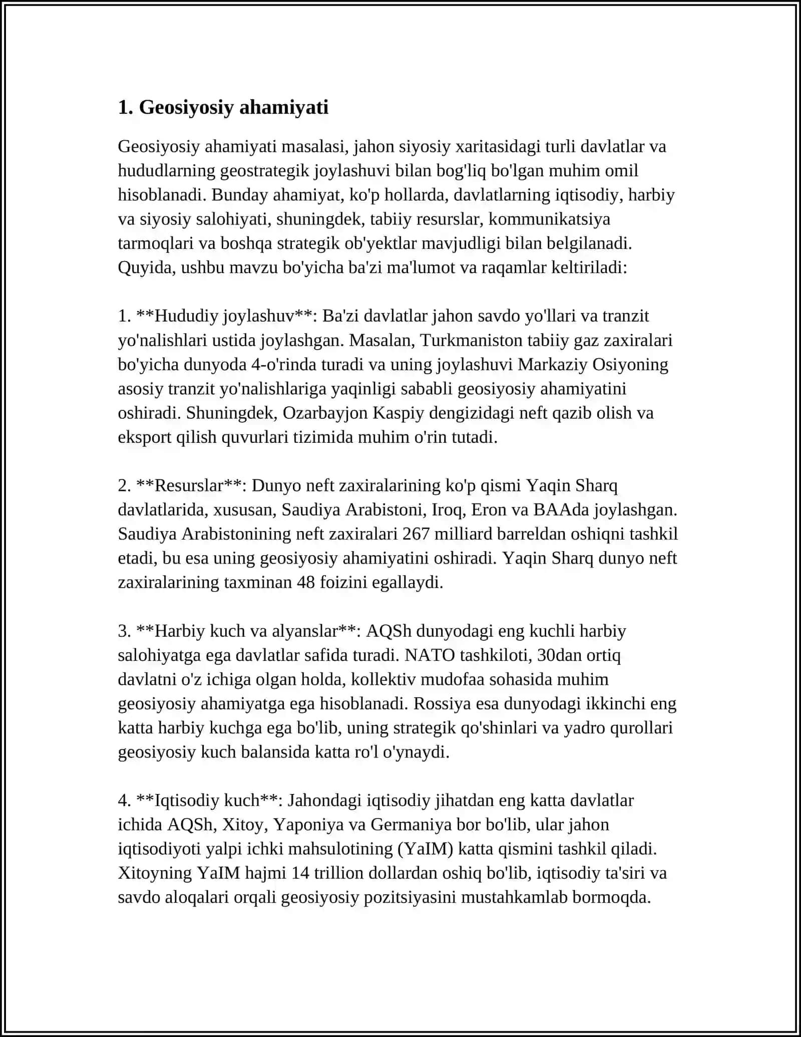 O‘ZBEKISTONNING MARKAZIY OSIYODA TINCHLIK VA BARQARORLIKNI TA’MINLASHDAGI O‘RNI 3