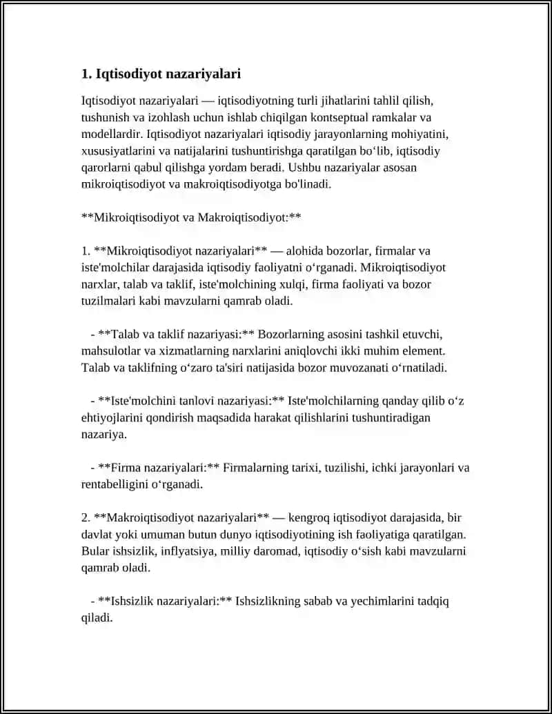Iqtisodiyot nazariyalari 3