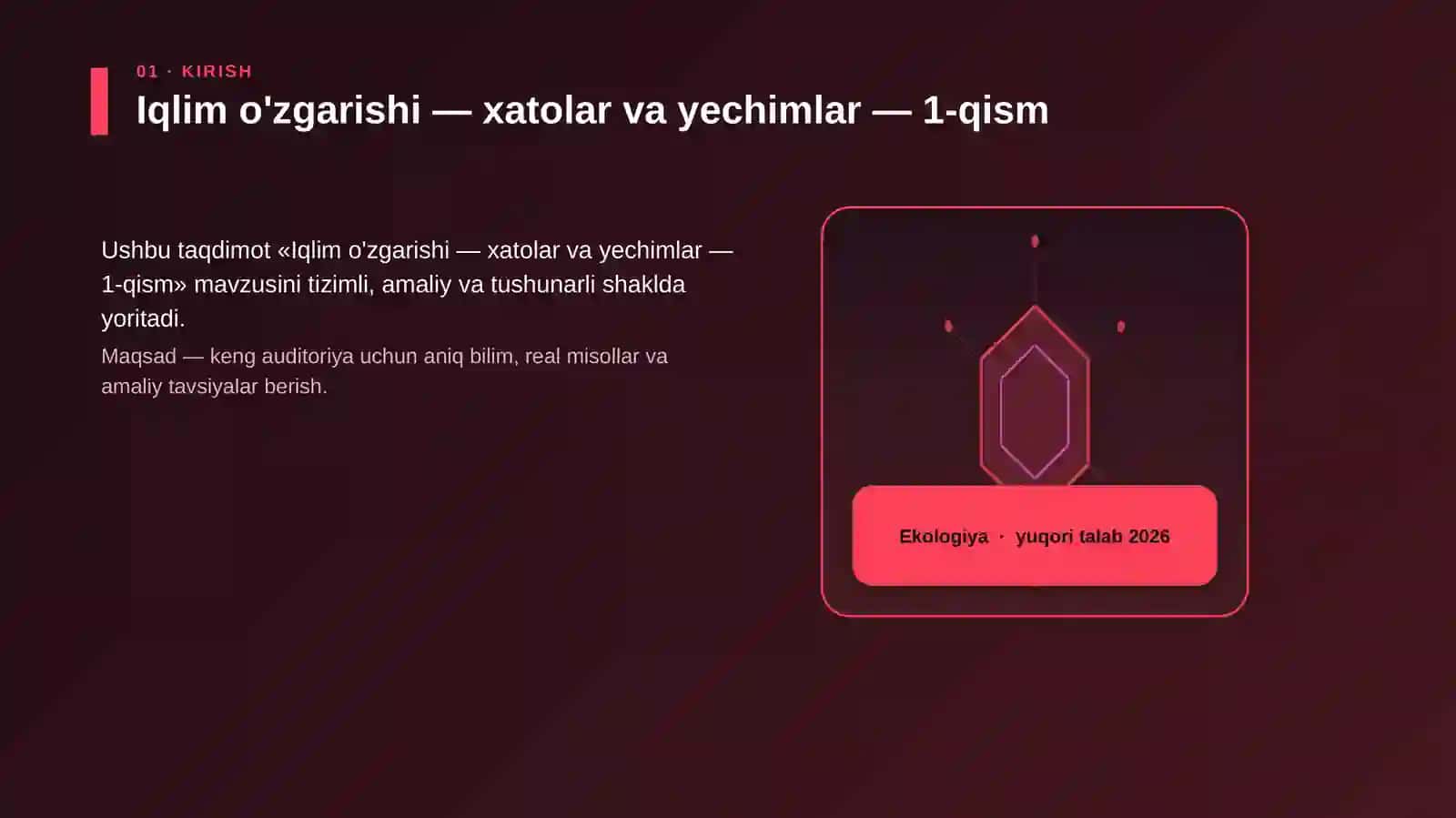 Iqlim o'zgarishi — xatolar va yechimlar — 1-qism 3