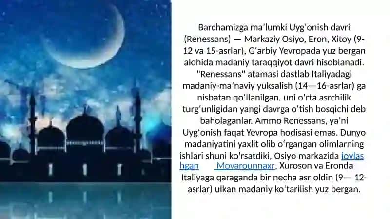Uygʻonish davri va omili 3