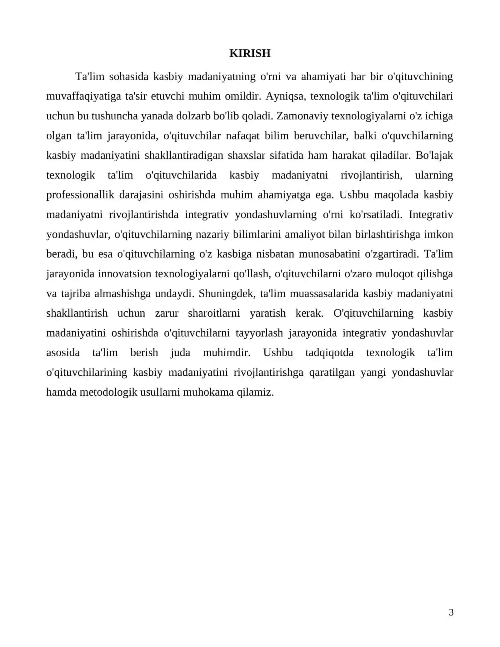 Boʻlajak texnologik taʻlim oʻqituvchilarida kasbiy madaniyatilikni rivojlantirish 3