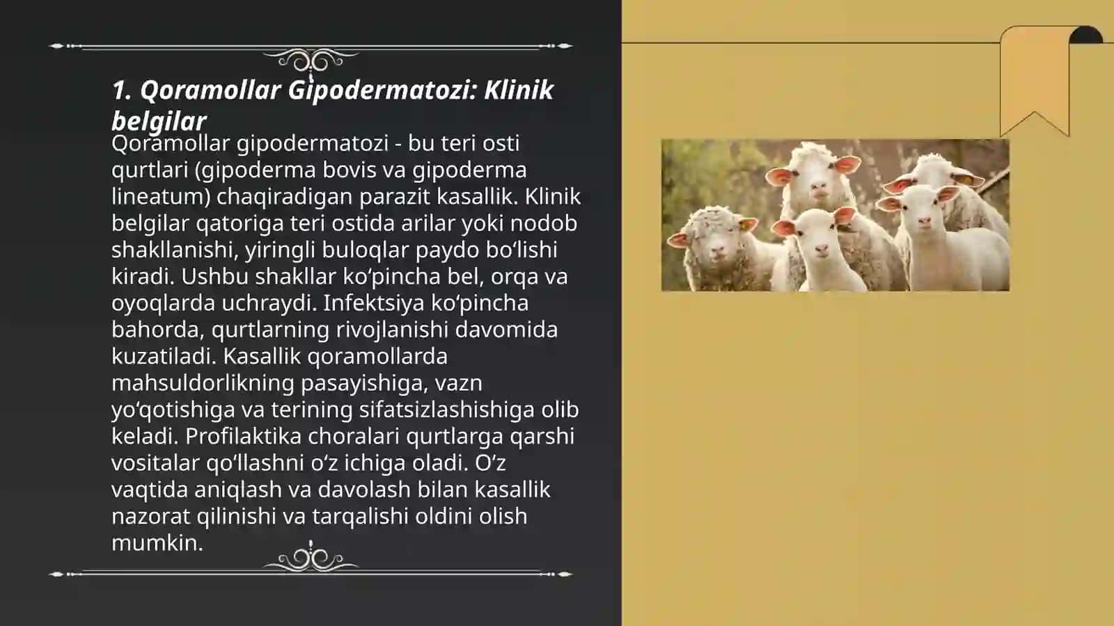 Qoramollar gipodermatozi, qo'y estrozi 3