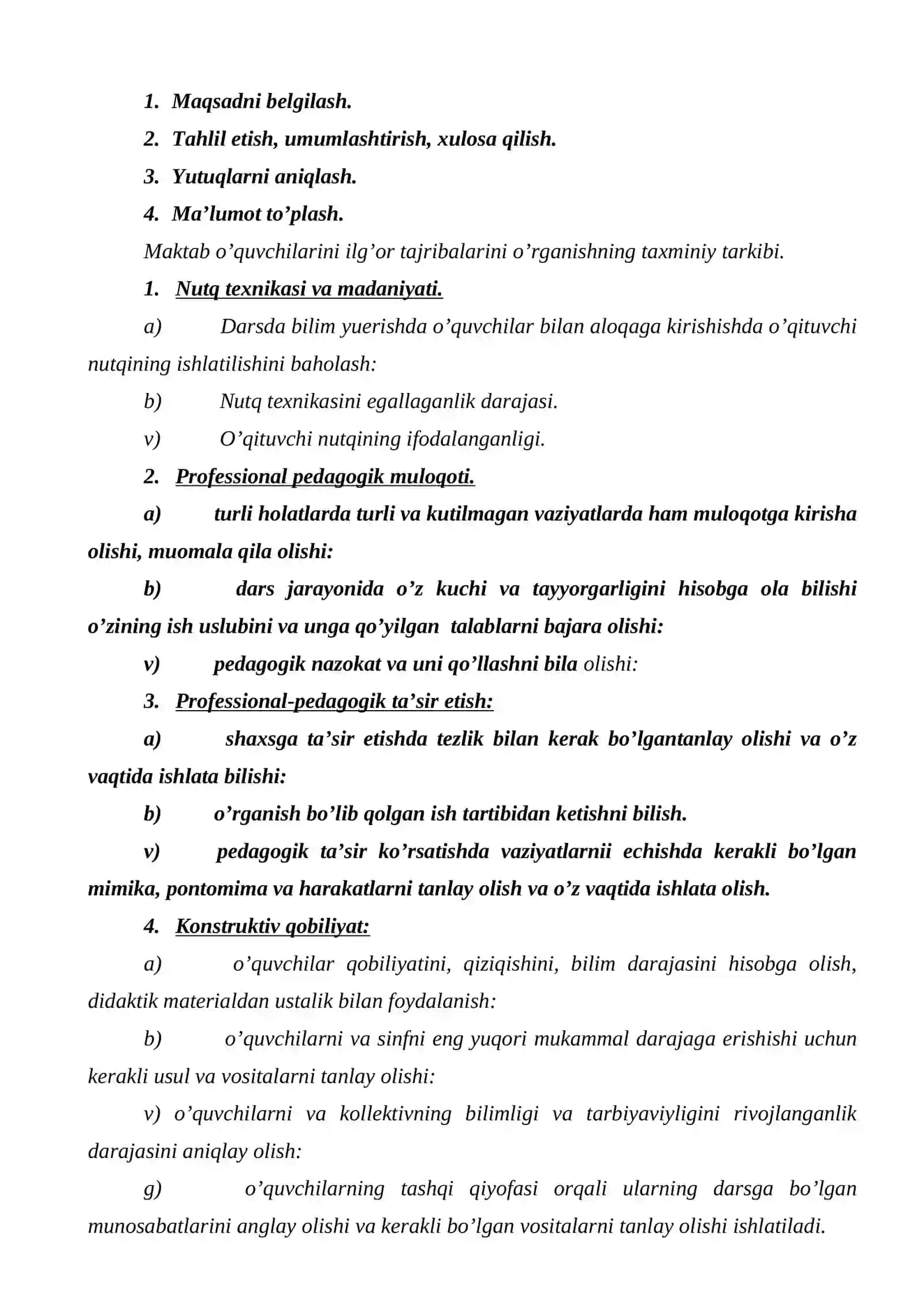 O'qituvchining ilg'or pedagogik tajribalalrini to'plashi va amaliyotda qo'llashi 3