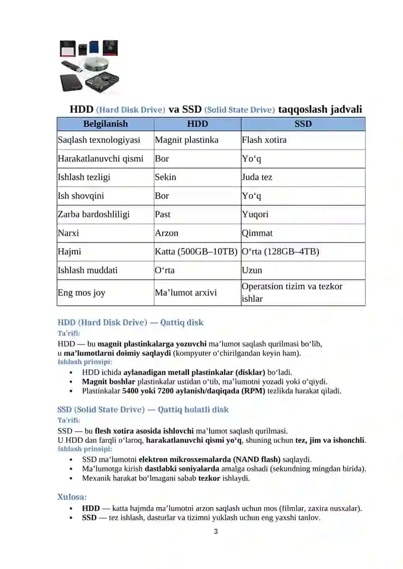 KOMPYUTER QURILMALARI 3