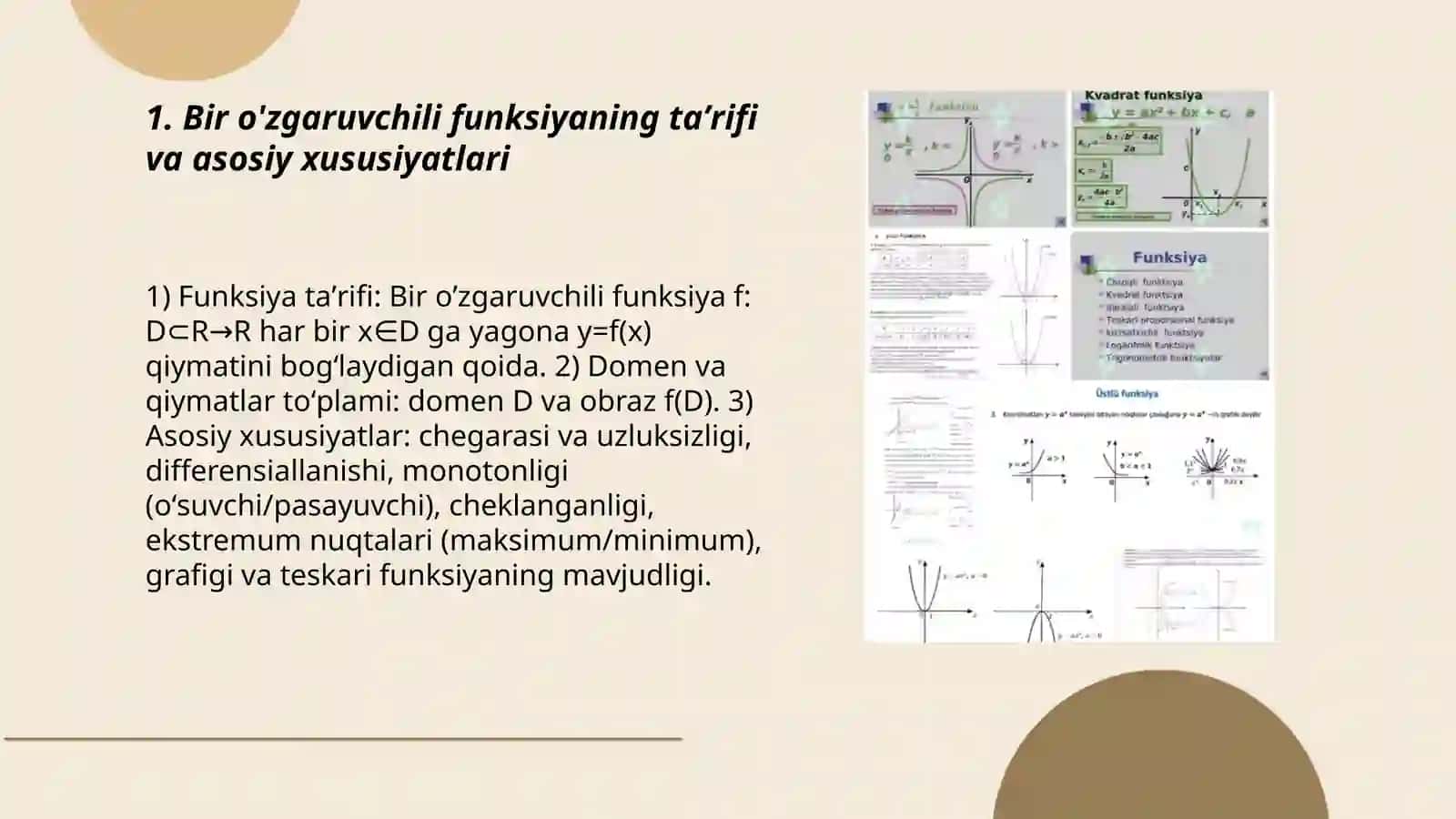 Bir ōzgaruvchili funksiyani tekshirish. Foydani maksimallashtirish modeli 3