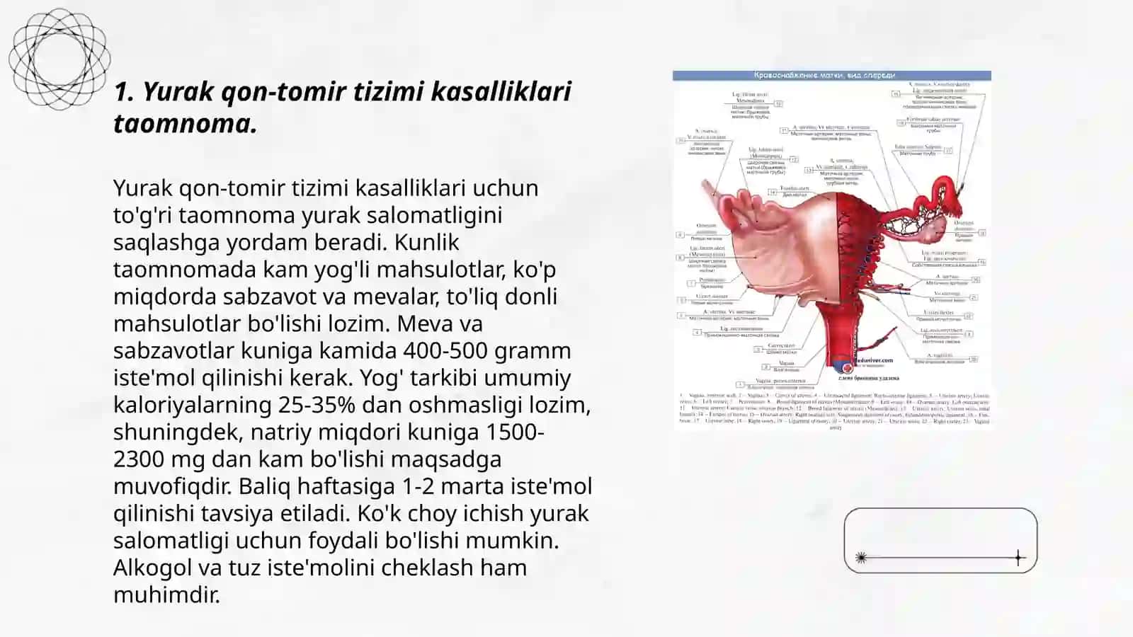 Yurak qon-tomir tizimi kasalliklari taomnoma 3