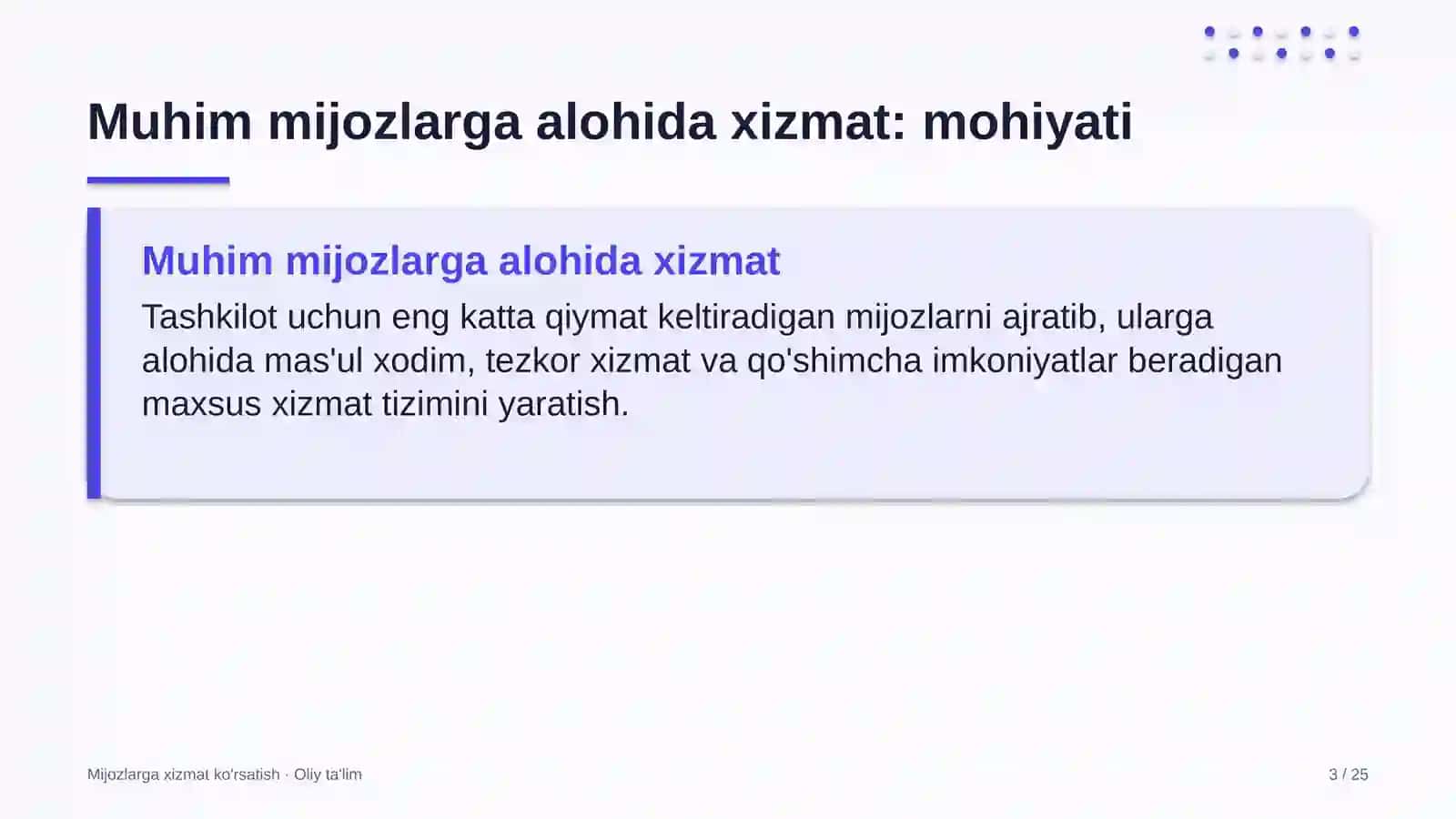 Ko'chmas mulk bozorida muhim mijozlarga alohida xizmat ko'rsatish 3