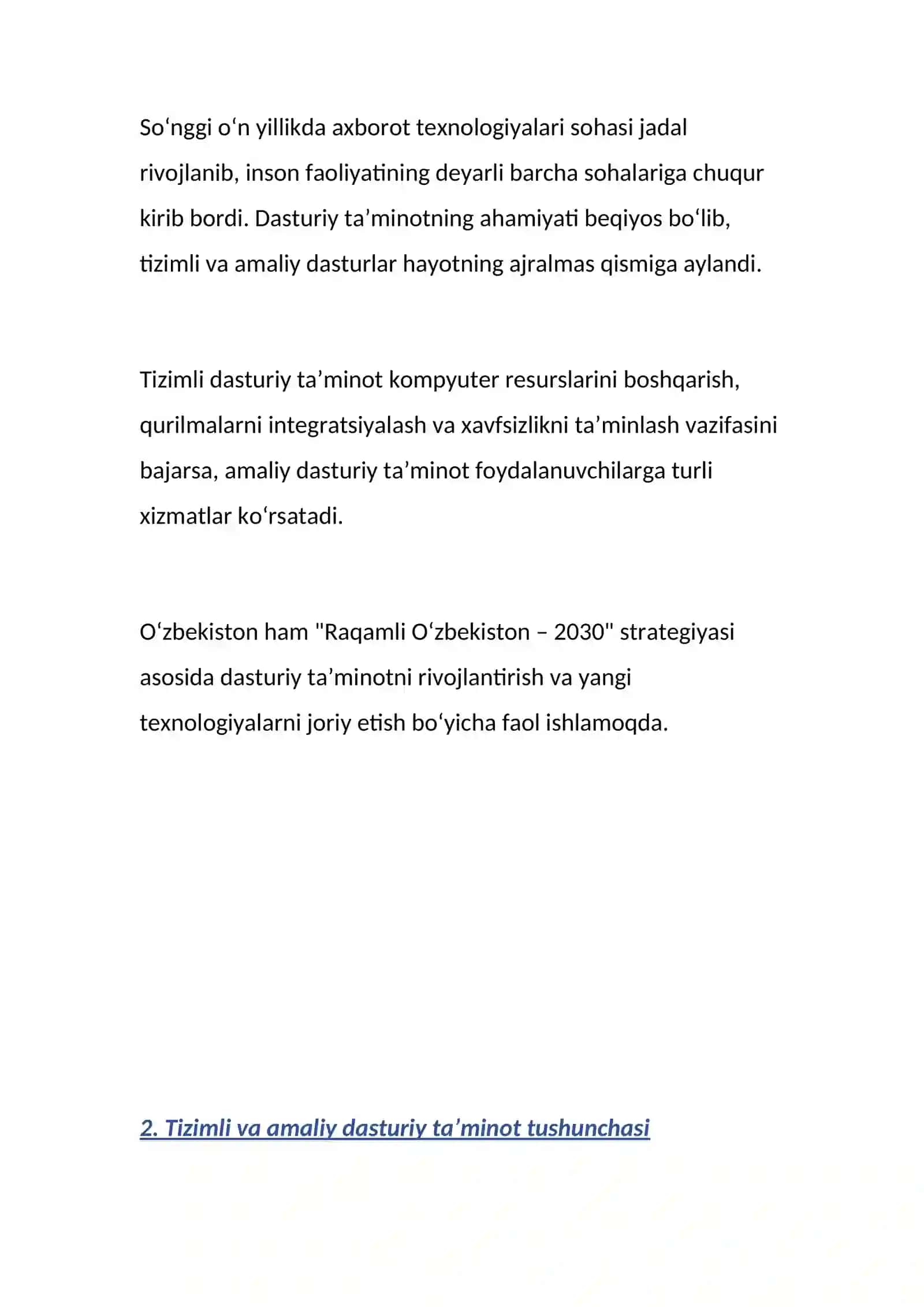 “Tizimli va amaliy dasturiy taʼminotning rivojlanish tendensiyalari” 3
