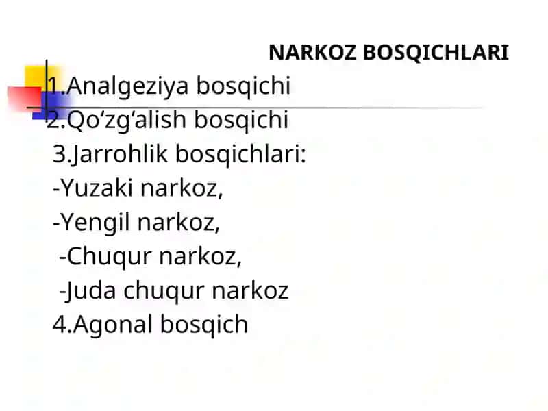 NARKOZ UCHUN VOSITALAR VA MAHALLIY ANCSTETIKLAR KLINIK FARMAKOLOGIYASI 3