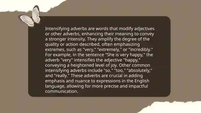 Intensifying and softening adverbs 3