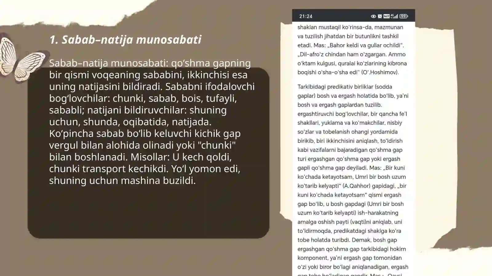 Qoshma gap qisimlari orasidagi mantiqiy semantik munosabatlar 3
