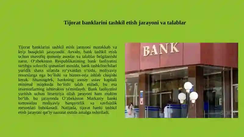 Tijorat banklarini ochish, faoliyatini yuritish va litsenziyalash 3